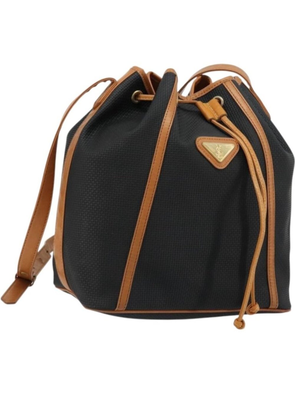 SAINT LAURENT Shoulder Bag PVC Black Gold